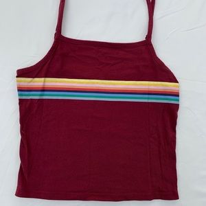 Maroon crop top from tillys